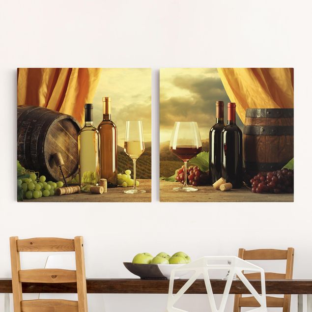 Dekoracja do kuchni Wino z widokiem