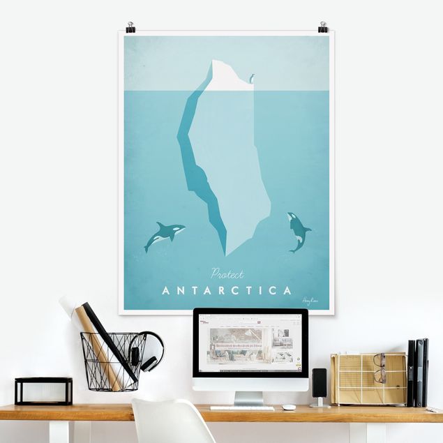 Dekoracja do kuchni Plakat podróżniczy - Antarktyda