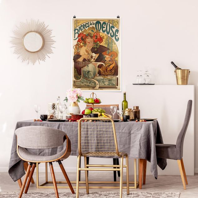 Dekoracja do kuchni Alfons Mucha - Plakat do piwa La Meuse