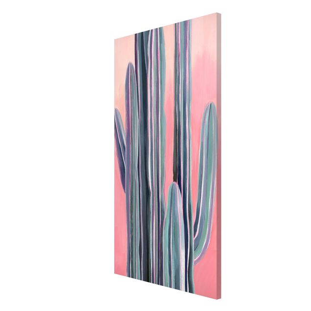 Nowoczesne obrazy Kaktus na różowo I
