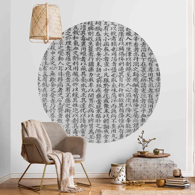 Dekoracja do kuchni Czarno-białe znaki chińskie