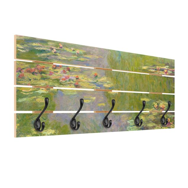 Wieszak ścienny - Claude Monet - Zielone lilie wodne
