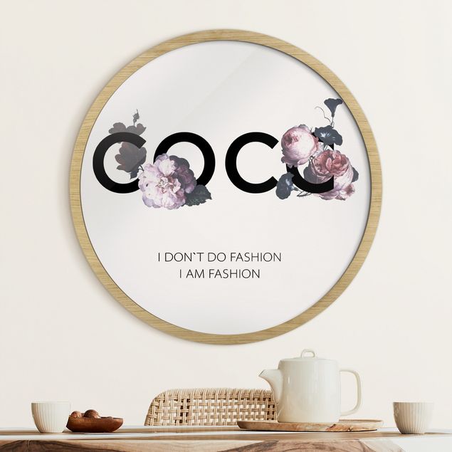Obrazy w ramie powiedzenia COCO - I don´t do fashion Rosen