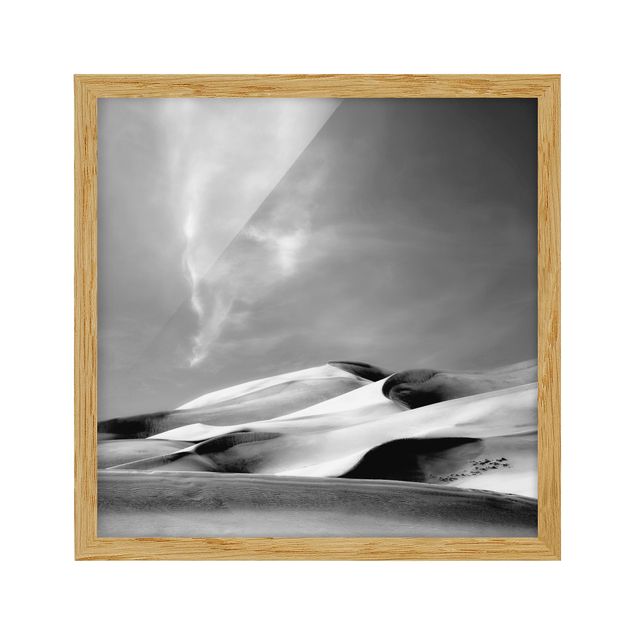 Obrazy w ramie do łazienki Colorado Dunes czarno-biały