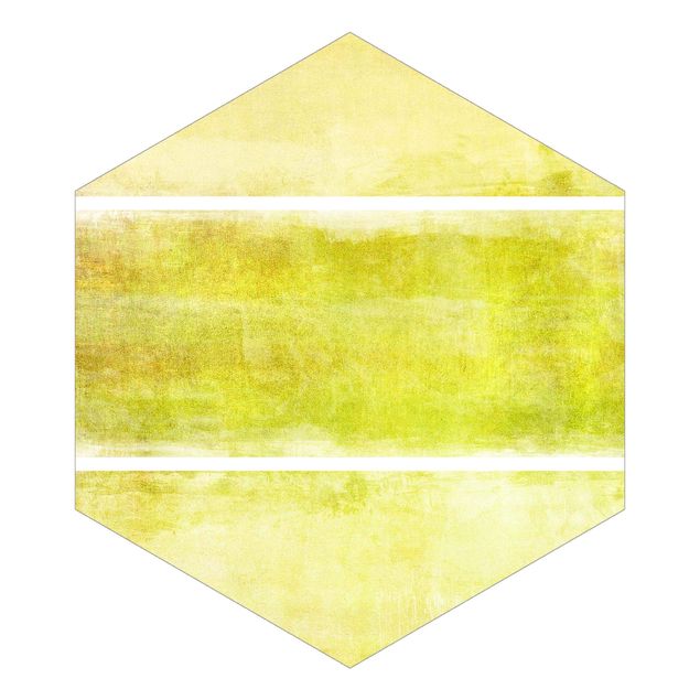 Sześciokątna tapeta samoprzylepna - Kolor Żółty harmonijkowy