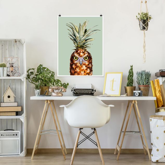 Obrazy nowoczesny Ananas z sową