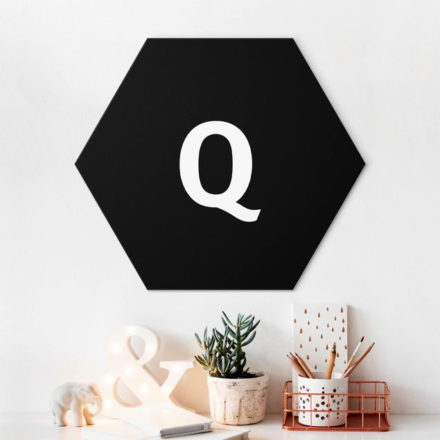 Dekoracja do kuchni Czarna litera Q
