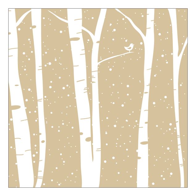 Okleina meblowa IKEA - Lack stolik kawowy - Koncert śnieżny między brzozami