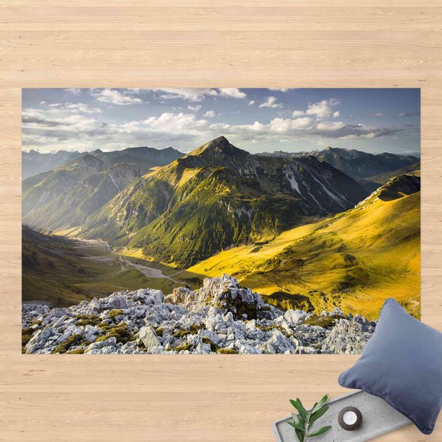 dywany zewnętrzne tarasowe Góry i dolina w Alpach Lechtalskich w Tyrolu