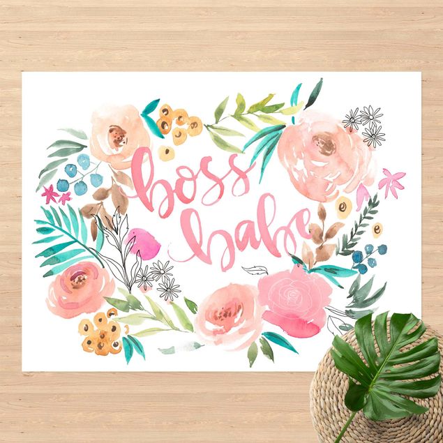 dywan zewnętrzny Pink Blossoms - Boss Babe