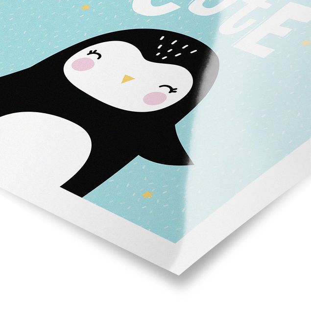 Plakaty powiedzenia Super uroczy pingwinek