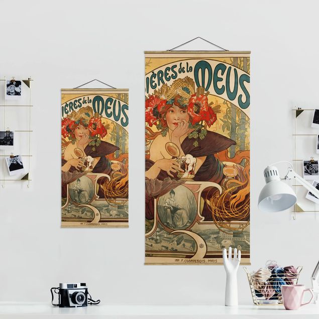 Obrazy retro Alfons Mucha - Plakat do piwa La Meuse