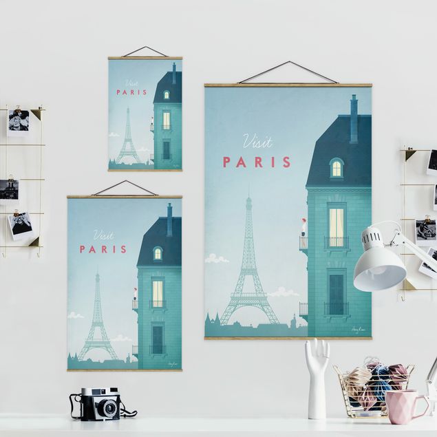 Niebieskie obrazy Plakat podróżniczy - Paryż