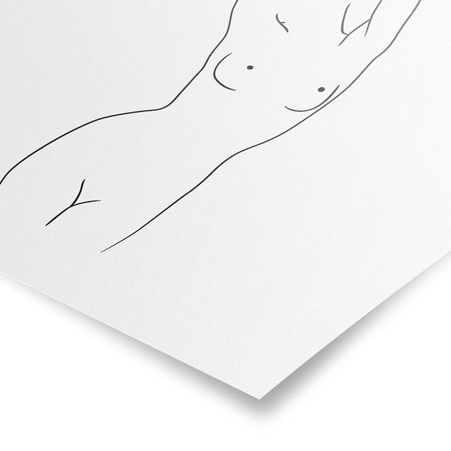 Czarno białe obrazki Line Art Kobieta naga czarno-biały