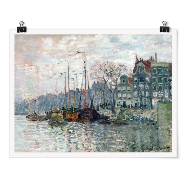 Obrazy impresjonizm Claude Monet - Kromme Waal Amsterdam