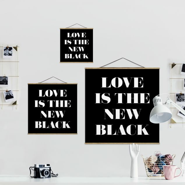 Obraz czarny Miłość to nowa czerń