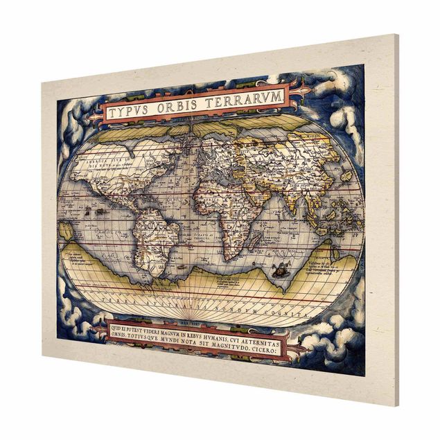 Obrazy vintage Historyczna mapa świata Typus Orbis Terrarum