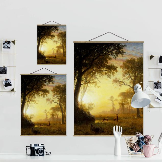Obrazy drzewa Albert Bierstadt - Słoneczna polana