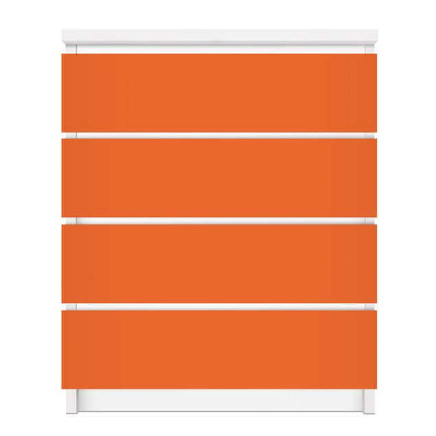 Okleina meblowa IKEA - Malm komoda, 4 szuflady - Kolor pomarańczowy