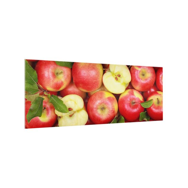 Panel szklany do kuchni - soczyste jabłka