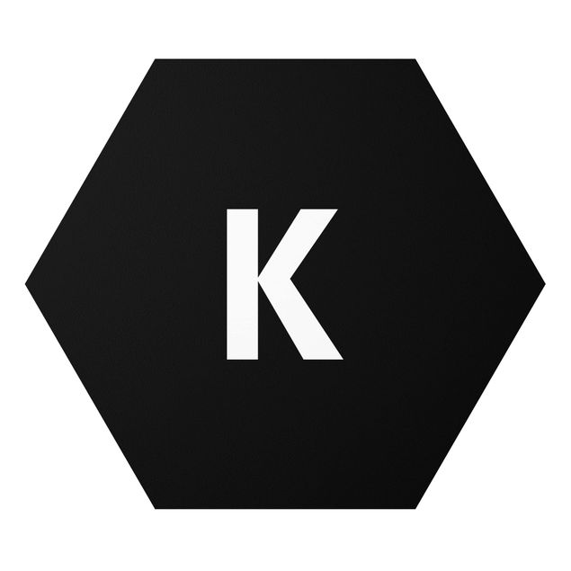 Litero obraz Czarna litera K