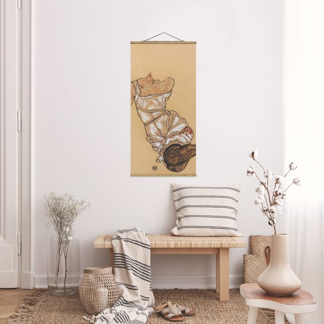 Obrazy do salonu Egon Schiele - Kobiecy tors w bieliźnie