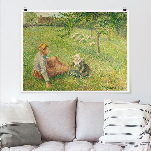 Obrazy impresjonistyczne Camille Pissarro - Pasterz gęsi