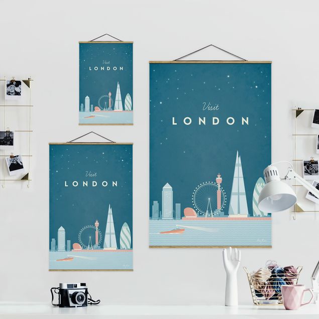 Obraz niebieski Plakat podróżniczy - Londyn