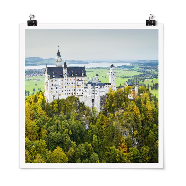 Obrazy nowoczesny Zamek Neuschwanstein Panorama