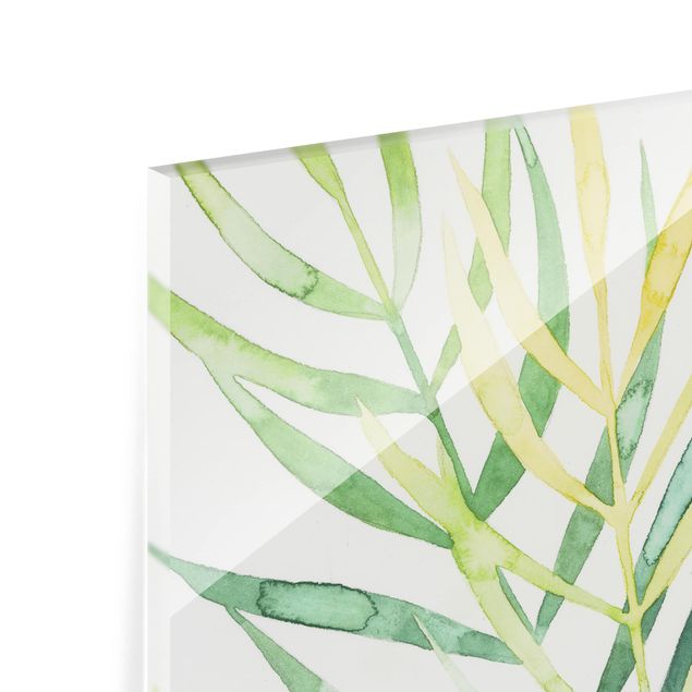 Panel szklany do kuchni - Tropikalne liście - drzewo palmowe