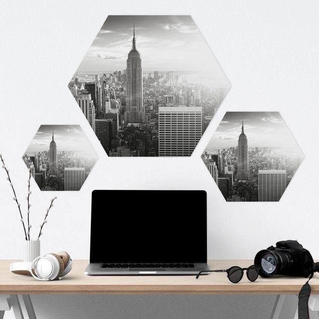 Obraz heksagonalny z Forex - Manhattan Skyline