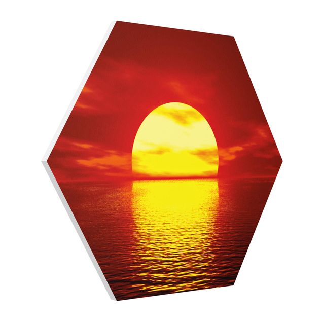 Obrazy z morzem Fantastyczny zachód słońca
