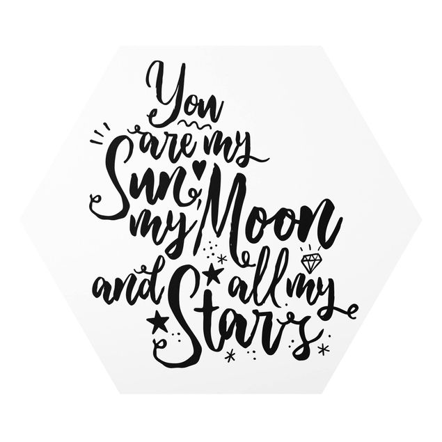 Obrazy miłość Jesteś moim Słońcem, moim Księżycem i wszystkimi moimi Gwiazdami