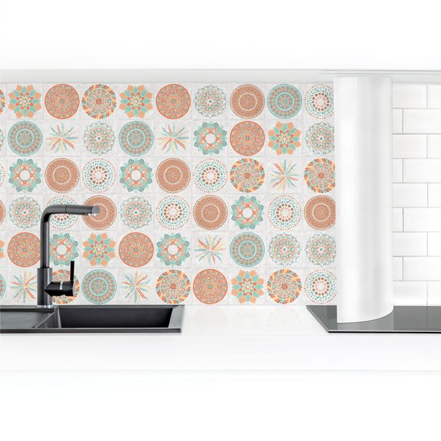 Panel ścienny do kuchni - Ręcznie malowany wzór mandali