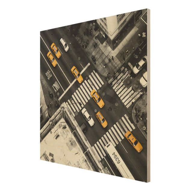 Obrazy z drewna Taksówki w Nowym Jorku