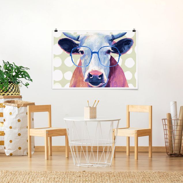 Nowoczesne obrazy Brillowane zwierzęta - krowa