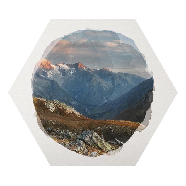 Góry obraz Akwarele - Col de Fenêtre Szwajcaria