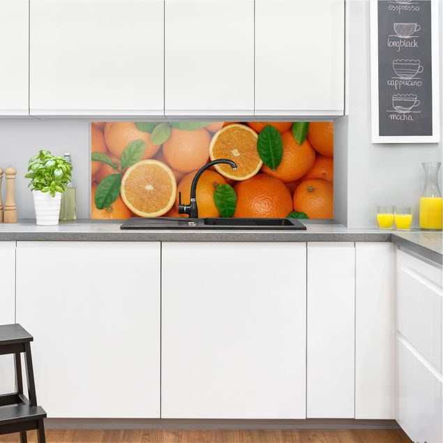 Panel szklany do kuchni soczyste pomarańcze