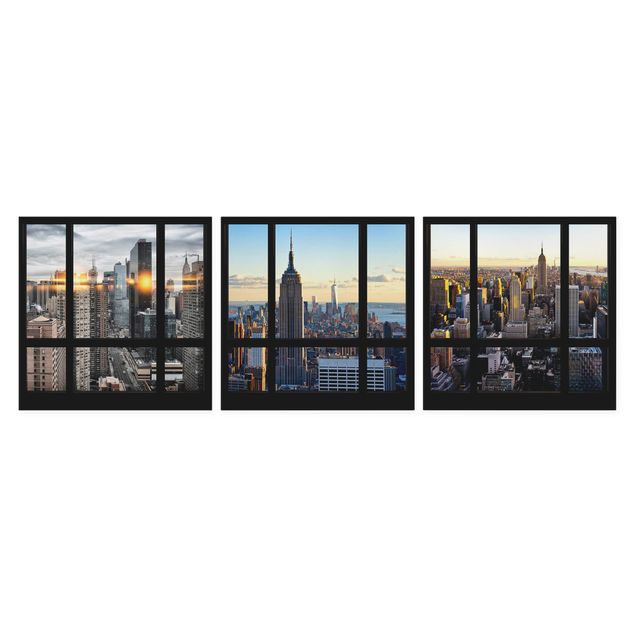 Obrazy na ścianę architektura Widoki z okna na Nowy Jork