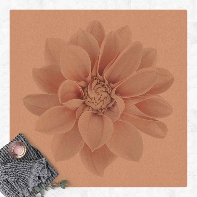 Mata korkowa - Kwiat dalii Pastelowy biały róż