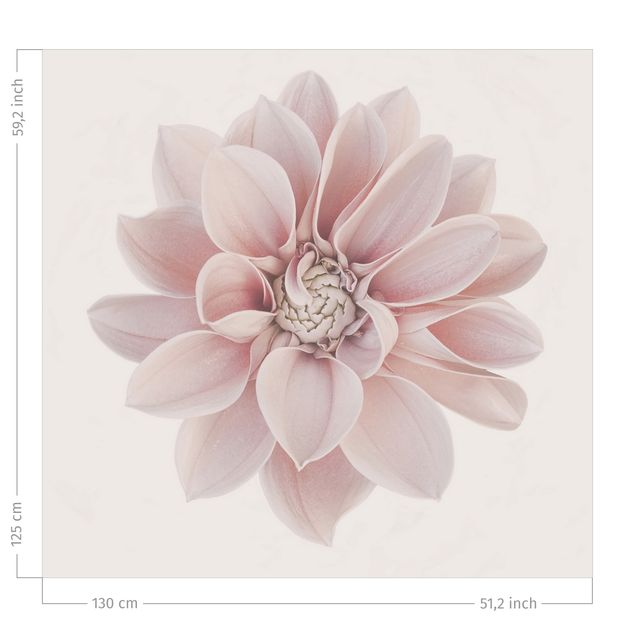 zasłony szyte na wymiar Dahlia Flower Pastel White Pink