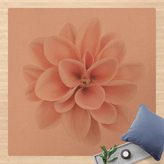 Mata korkowa - Dahlia Różowy pastelowy kwiat centrowany