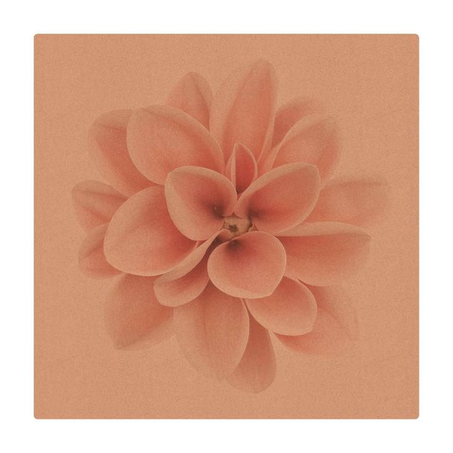 Mata korkowa - Dahlia Różowy pastelowy kwiat centrowany
