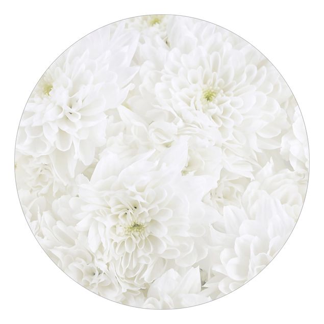 Tapety na ściany Dahlie Morze kwiatów białe