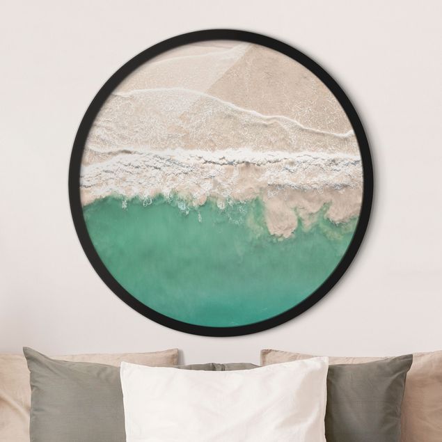 Okrągły obraz w ramie - The Ocean