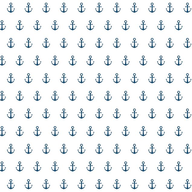 Folia samoprzylepna Wzór monogramu kotwicy morskiej w kolorze niebieskim na białym tle
