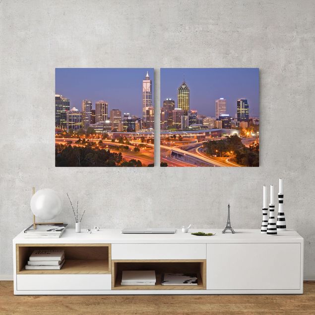 Obrazy do salonu Perth Skyline