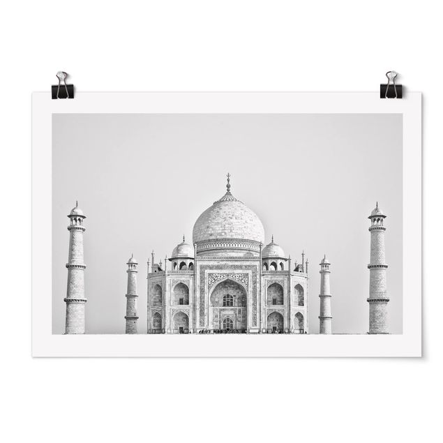 Obraz szary Taj Mahal w kolorze szarym