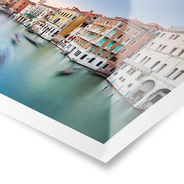 Plakaty architektoniczne Canale Grande Widok z mostu Rialto Wenecja