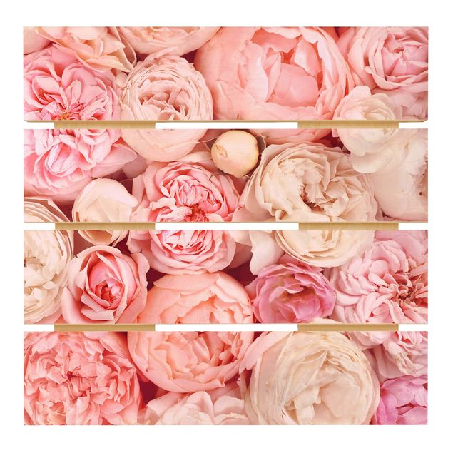 Obraz z drewna - Rosy Rosé Coral Shabby